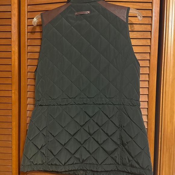 Ralph Lauren Green Quilted Vest with Brown Accents - Picture 6 of 6